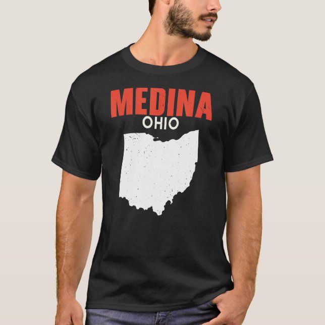 MEDINA Ohio USA State America Travel Ohioan T Shirt (Framsida)