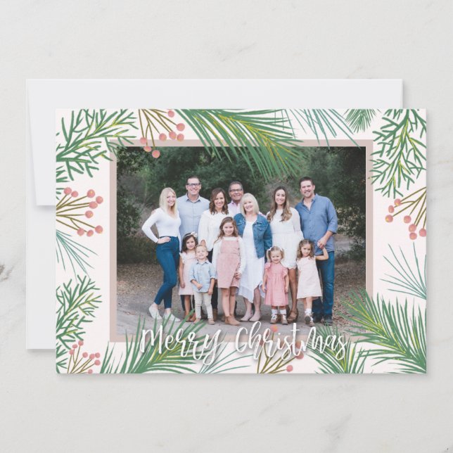 Medina - Rosa, Gräs Berries Julkort (Framsida)