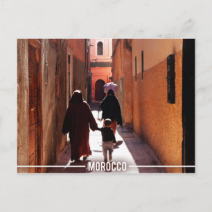Medina Streets, Marrakesh Marocko Vykort