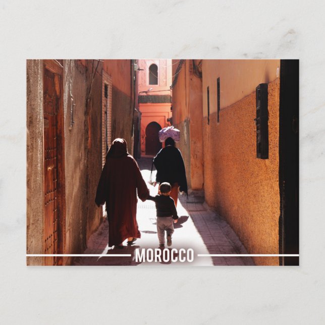 Medina Streets, Marrakesh Marocko Vykort (Framsida)