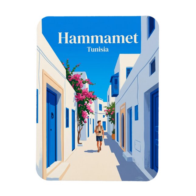 Medinan i Hammamet Tunisien Magnet (Vertikal)