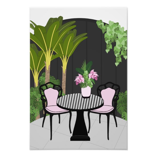 Medinilla Garden Courtyard Fototryck (Framsidan)