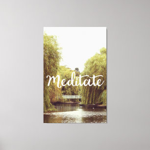 Meditat i parkens inspirerande budskap canvastryck