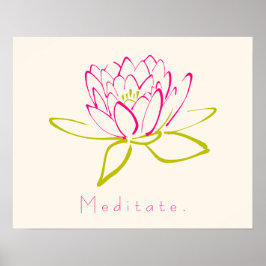 Meditat. Lotus Flower Poster