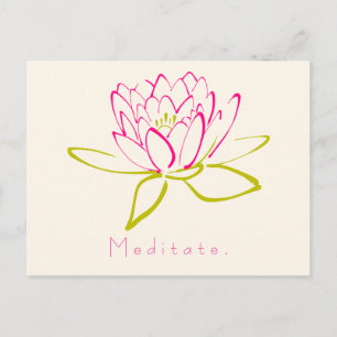 Meditat. Lotus Flower Vykort