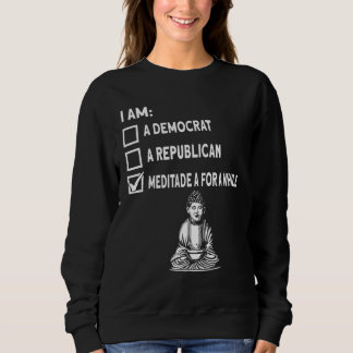 Meditate A för ett tag medan buddhaandan Bud T Shirt