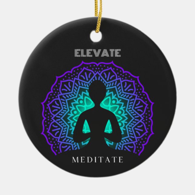 Meditate Elevate Julgransprydnad Keramik (Framsidan)