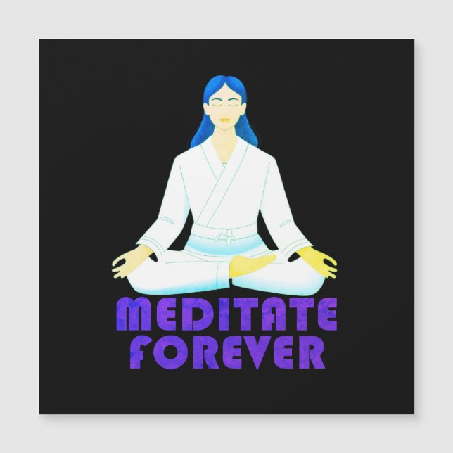 Meditate för alltid magnetisk inbjudningskort (Framsida)