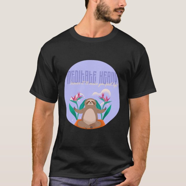 Meditate Heavy T Shirt (Framsida)