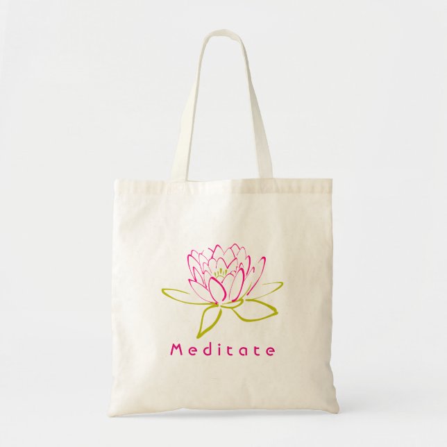 Meditate Lotus Flower / Vatten Lily Tygkasse (Framsidan)