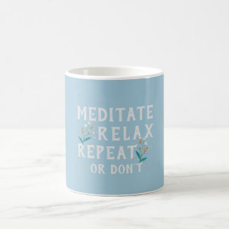 Meditate Slate Upprepa Motivational Mugg - Light B