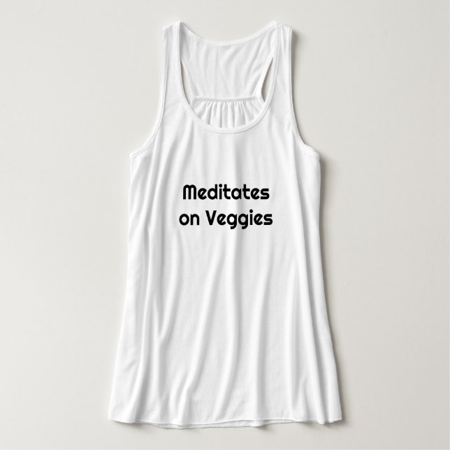 Meditates på Veggies-Tanktopet Linne Med Racerback (Design framsida)
