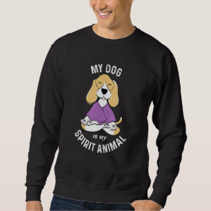 Meditating Beagle Yoga Hund by Hund Lång Ärmad Tröja