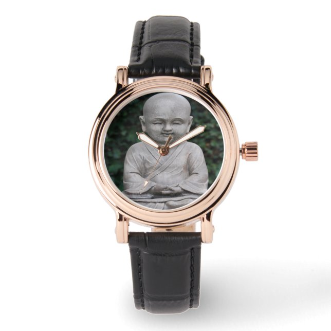 Meditating Buddah staty-foto Armbandsur (Framsida)