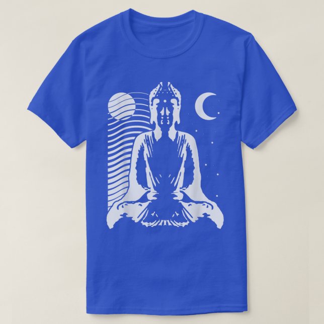 Meditating Buddha in Yin Yang style with day and n T Shirt (Design framsida)