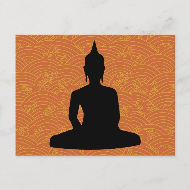 Meditating Buddha Vykort (Framsida)