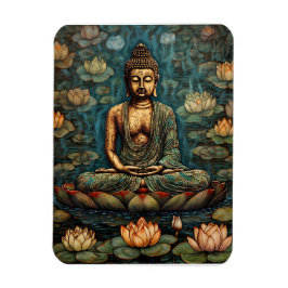 Meditating Gautam Buddha Art Magnet