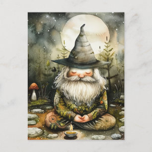 Meditating Gnome Vykort