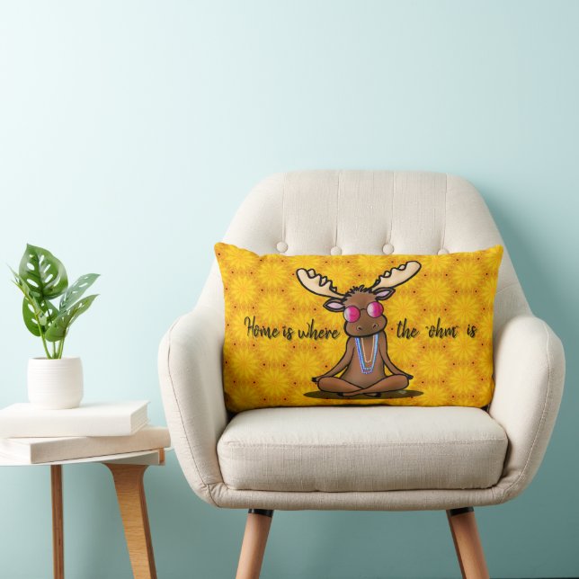 Meditating Moose KiniArt Lumbarkudde (Stol)