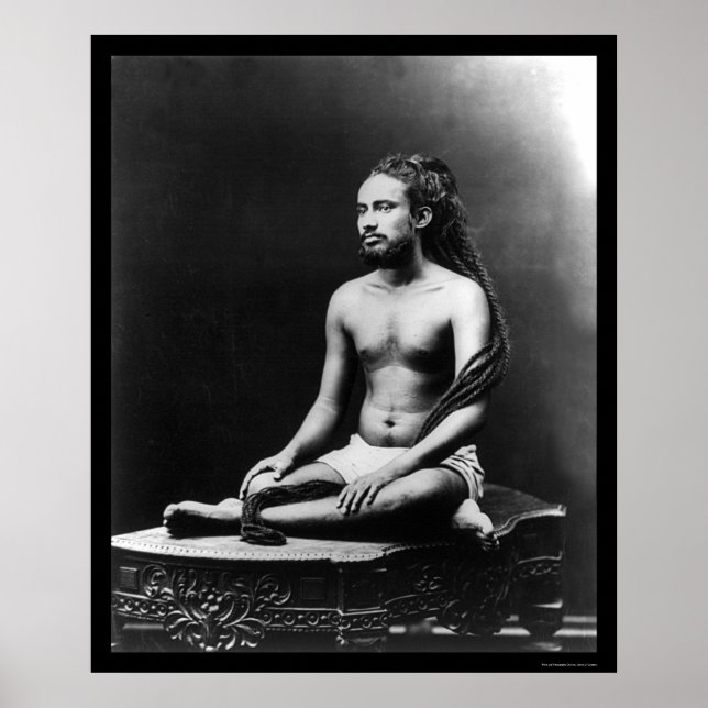 Meditating Priest in India 1898 Poster (Framsidan)