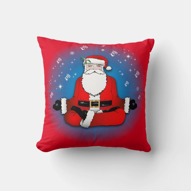 Meditating Santa Kudde (Framsida)