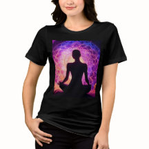 Meditating Silhouette T-Shirt - Andlig Mandala
