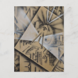 Meditation - Abstrakt efter Gene Foltuz Mini Print Vykort