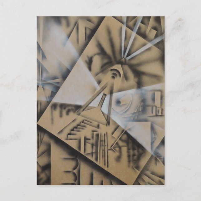 Meditation - Abstrakt efter Gene Foltuz Mini Print Vykort (Framsida)