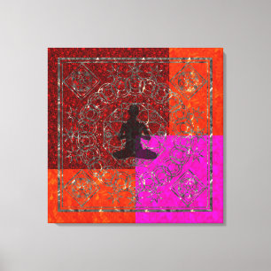 Meditation - arbetsyta med omslagen arbetsyta canvastryck