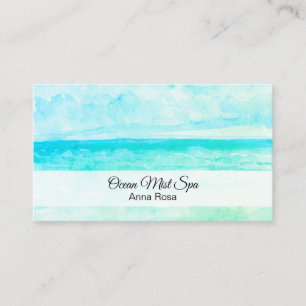 *~* Meditation av kvinnlig Yoga Ocean Beach Mindfu Visitkort