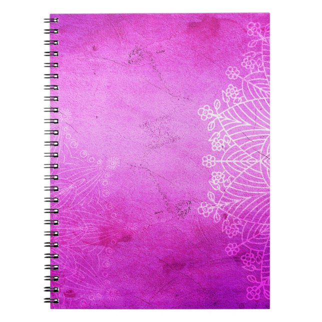 Meditation av rosa-design anteckningsbok (Framsidan)