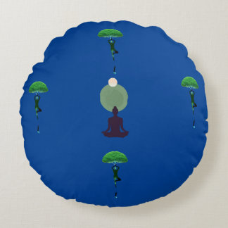 Meditation Bliss Round Pillow Rund Kudde
