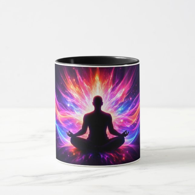 Meditation Chakra Mugg Andlig Yoga Konst (Center)
