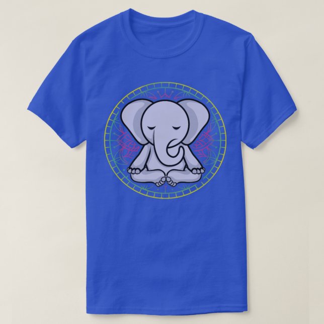 Meditation Elephant Yoga T Shirt (Design framsida)