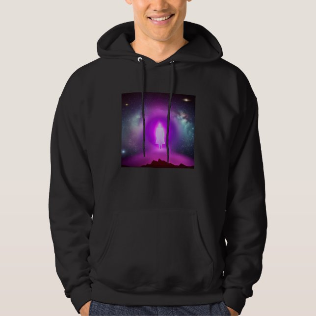 Meditation Enlightment Spiritual Yoga Transcendent Hoodie (Framsida)