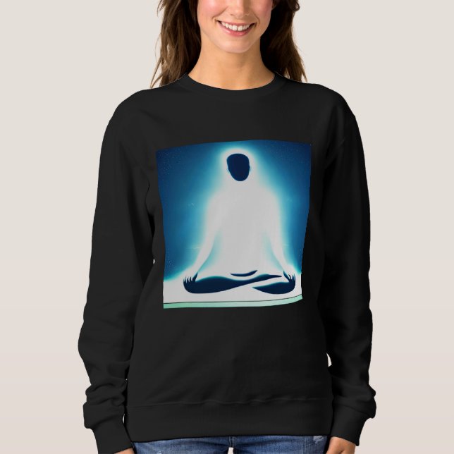 Meditation Enlightment Spiritual Yoga Transcendent T Shirt (Framsida)