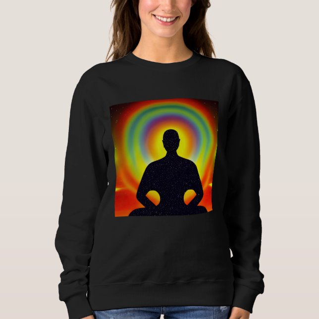 Meditation Enlightment Spiritual Yoga Transcendent T Shirt (Framsida)