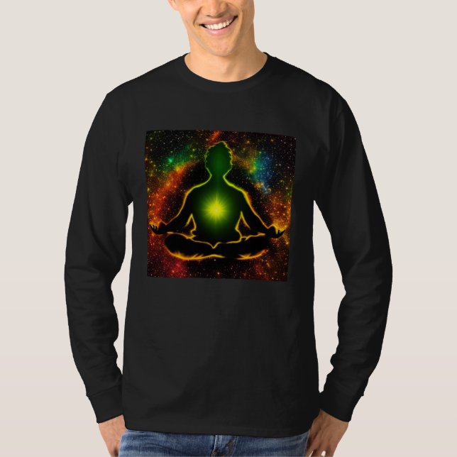 Meditation Enlightment Spiritual Yoga Transcendent T Shirt (Framsida)