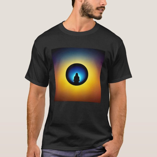 Meditation Enlightment Spiritual Yoga Transcendent T Shirt (Framsida)