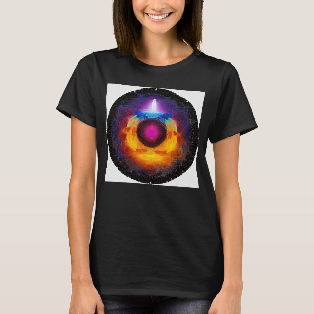 Meditation Enlightment Spiritual Yoga Transcendent T Shirt (Framsida)
