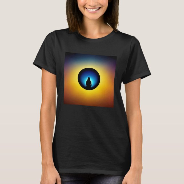 Meditation Enlightment Spiritual Yoga Transcendent T Shirt (Framsida)