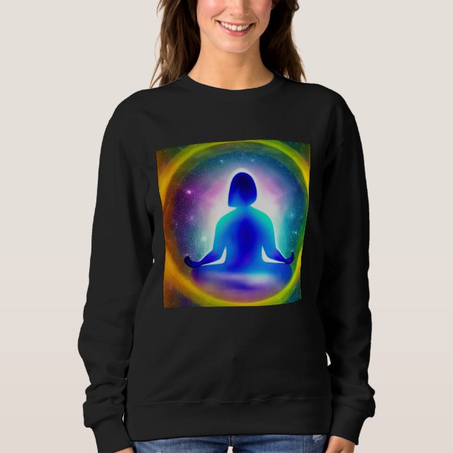 Meditation Enlightment Spiritual Yoga Transcendent T Shirt (Framsida)