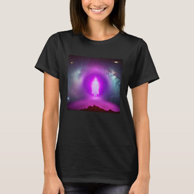 Meditation Enlightment Spiritual Yoga Transcendent T Shirt (Framsida)