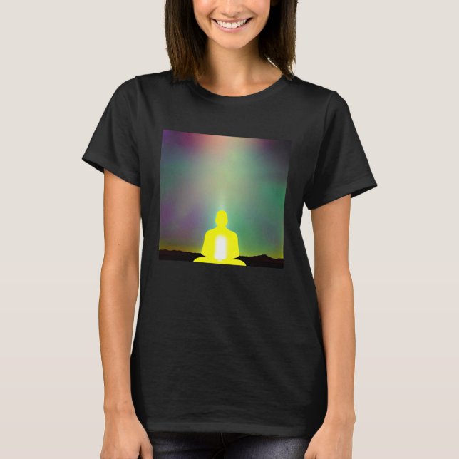 Meditation Enlightment Spiritual Yoga Transcendent T Shirt (Framsida)