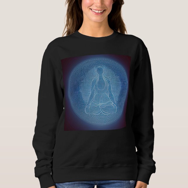 Meditation Enlightment Spiritual Yoga Transcendent T Shirt (Framsida)