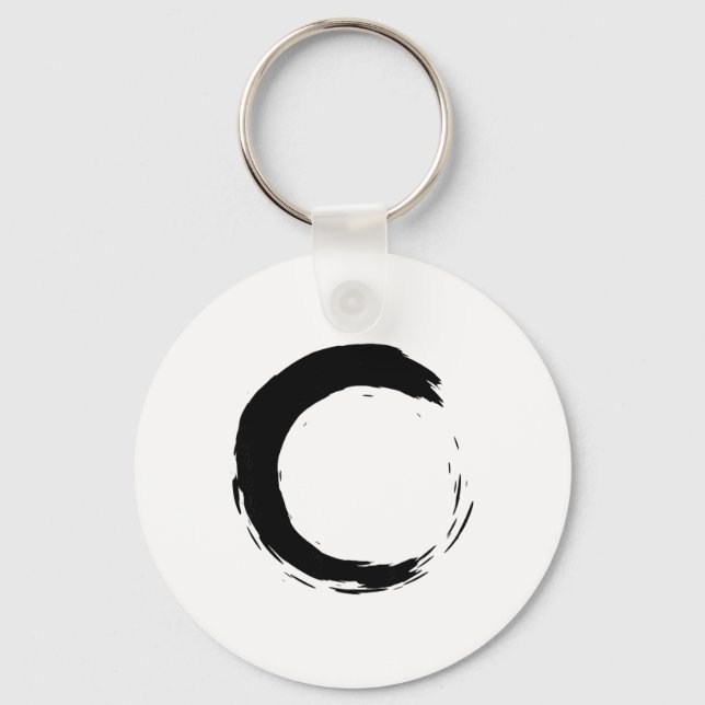 Meditation Enso Cirkel Mindfulness Buddha Buddhist Nyckelring (Framsida)
