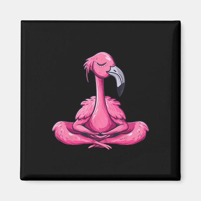 Meditation Flamingo Buddhistisk Zen Buddha Yoga Sp Magnet (Framsidan)