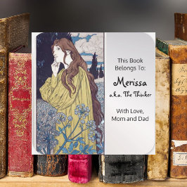 Meditation från Eugene Grasset Fyrkantigt Klistermärke