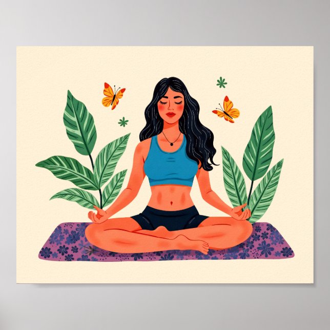 Meditation Girl Poster (Framsidan)