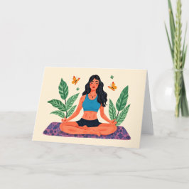 Meditation Girl Tack Kort